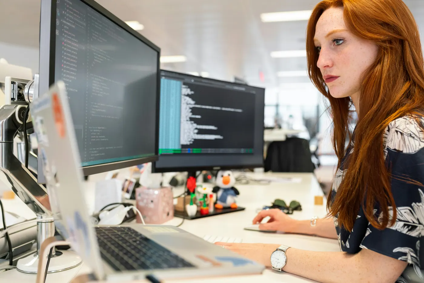 IT technician working with business technology